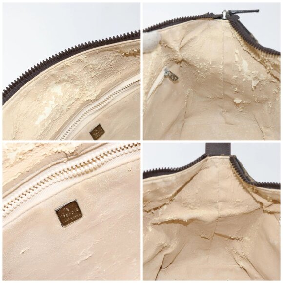 FENDI Zucca Canvas Hand Bag Black Brown Auth 145200 - Picture 15 of 16